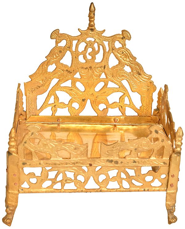 7" Deity Throne In Brass | Handmade | Made In India