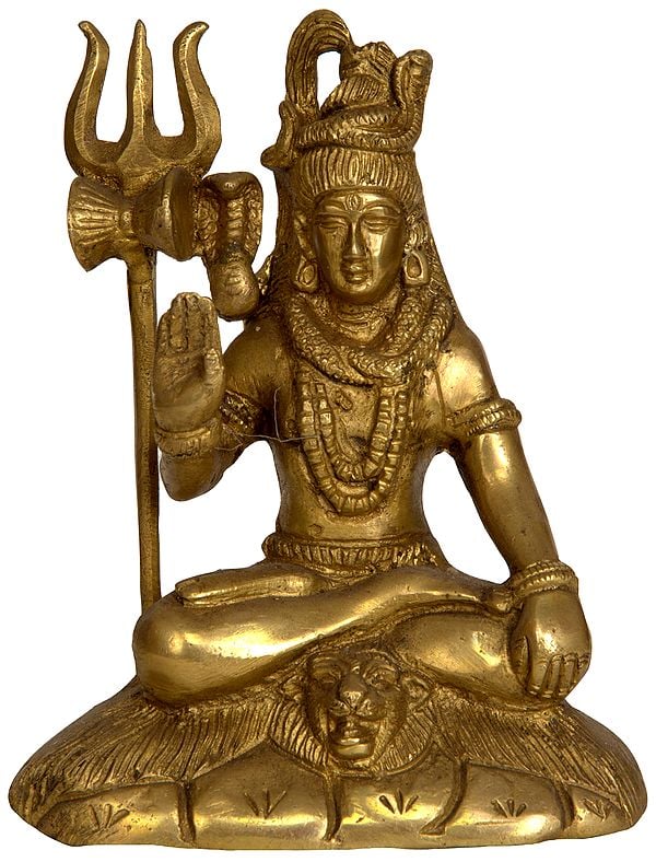 5" Bhagawan Shiva Brass Sculpture | Handmade | Made in India