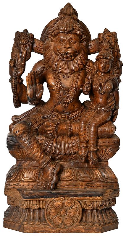 Lord Narasimha with Goddess Lakshmi