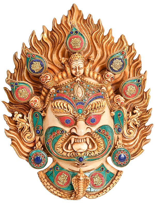 Tibetan Buddhist Deity Mahakala Wall Hanging Mask