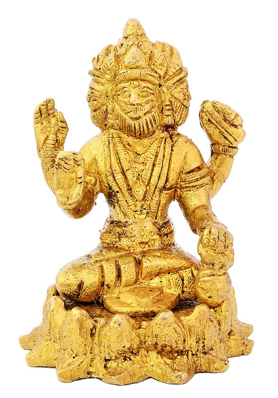 Brass Sculpture of Brahma Ji