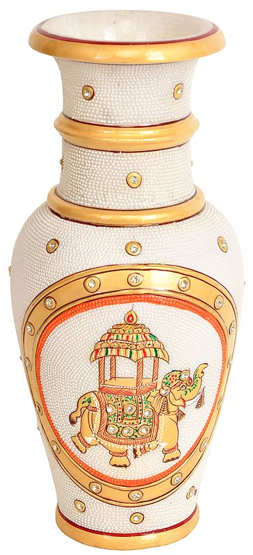 Decorative Vase with Figure of Royal Elephant