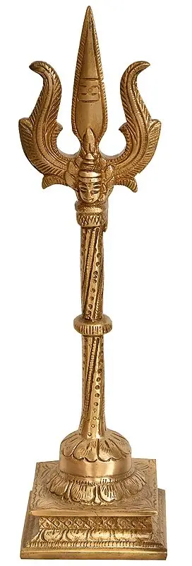 Trishul on Stand with Devi Face