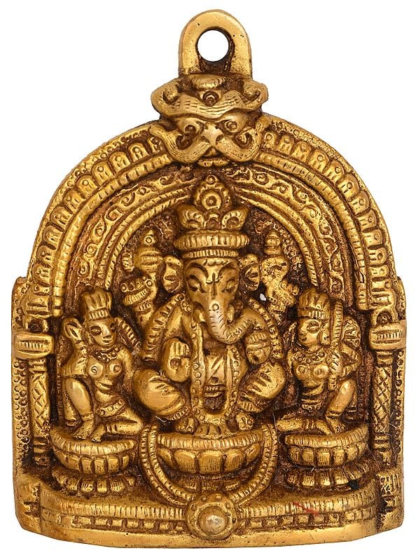 Lord  Ganesha with  Riddhi and Siddhi (Wall Hanging)