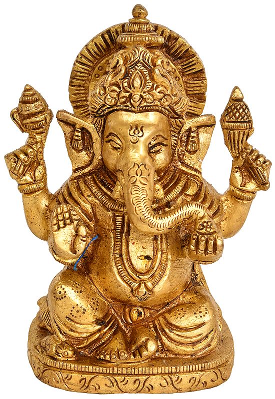The Benevolent God Ganesha Granting Abhaya