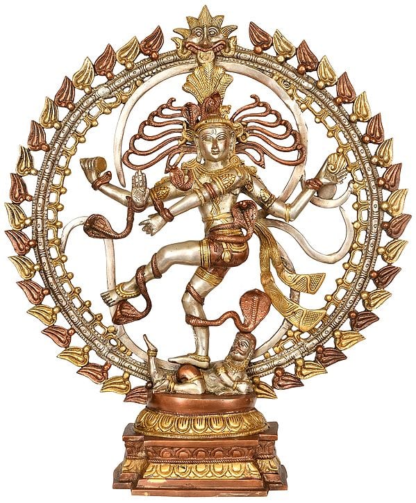 19" Nataraja in OM (AUM) In Brass | Handmade | Made In India