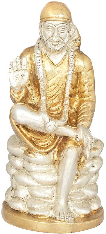 6" Shirdi Sai Baba In Brass | Handmade | Made In India