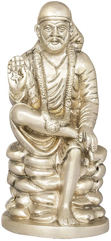 6" Shirdi Sai Baba In Brass | Handmade | Made In India