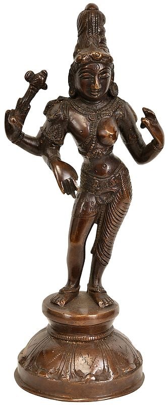 8" Ardhanarishvara (Shiva Shakti) In Brass | Handmade | Made In India
