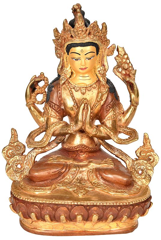 Tibetan Buudhist Deity Chenrezig (Shadakshari Avalokiteshvara)