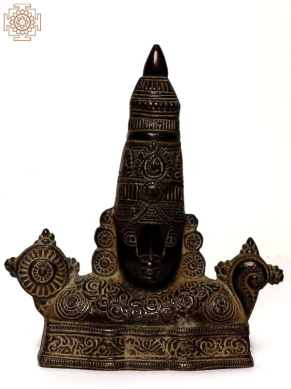 6" Lord Venkateshvara of Tirupati Wall Hanging Statue in Brass | Handmade | Made in India