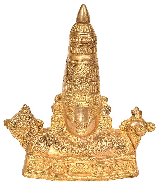 6" Lord Venkateshvara of Tirupati Wall Hanging Statue in Brass | Handmade | Made in India