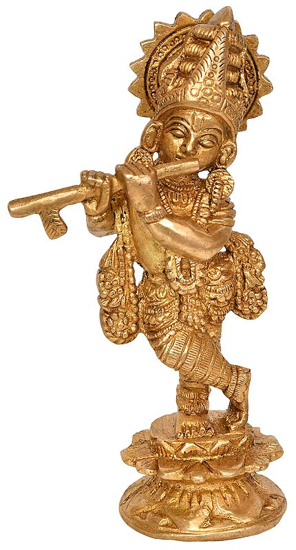 Lord Krishna Playing Flute (Small Statue)
