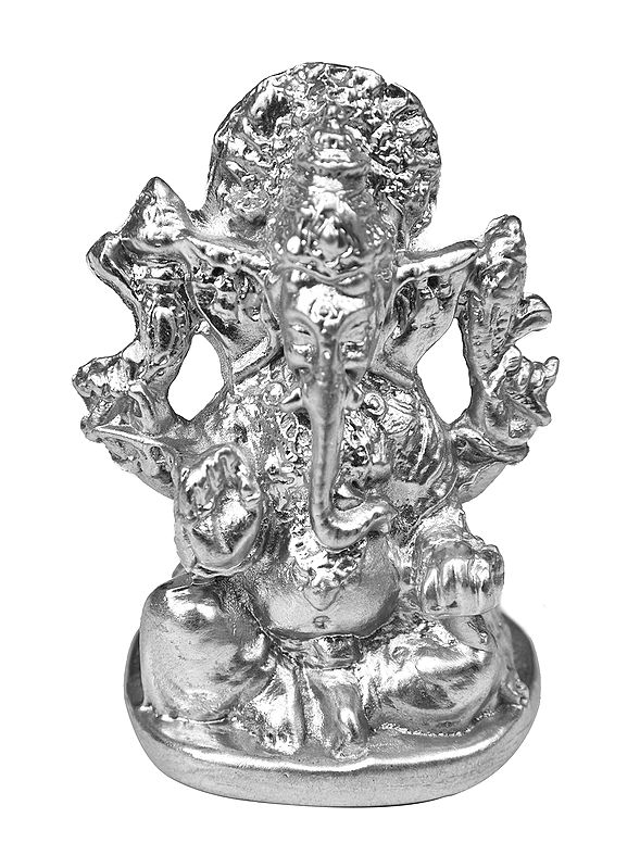 Lord Ganesha  in Ashirwad Mudra (Carved in Parad)