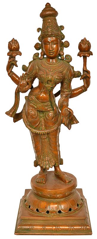 18" Goddess Padmavati In Brass | Handmade | Made In India