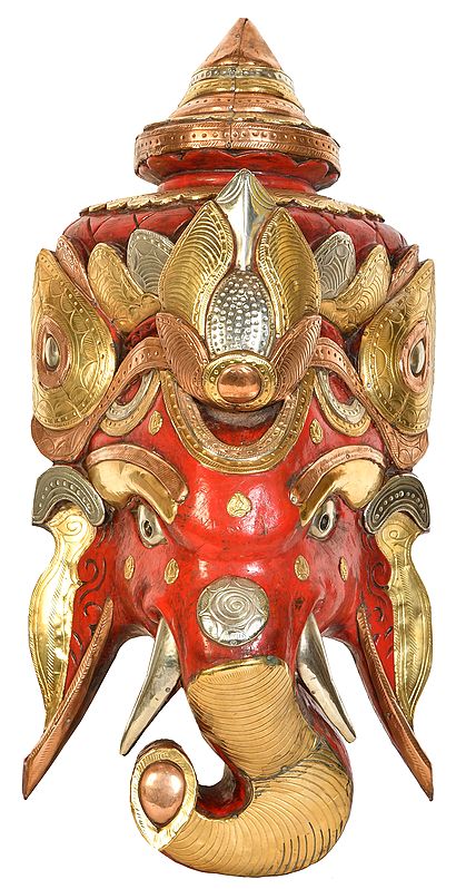 Large Size Ganesha Mask from Nepal (Wall Hanging)