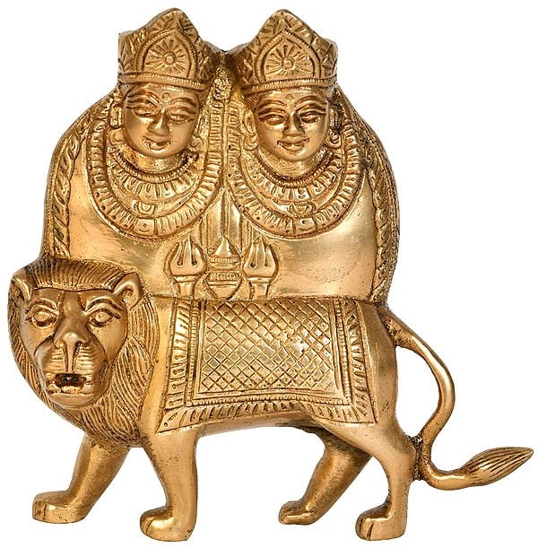 6" Chamunda Devi In Brass | Handmade | Made In India