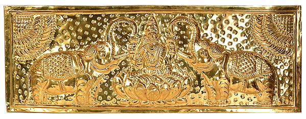 12" Gajalakshmi Peetam for Covering Base in Brass | Handmade | Made in India