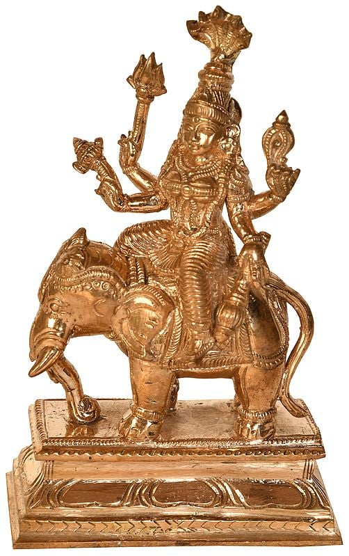 Goddess Lakshmi Seated on an Elephant (From South India)