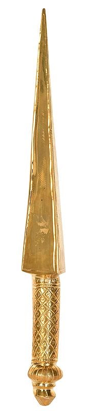 13" Hollow Knife for Homa in Brass | Handmade | Made in India