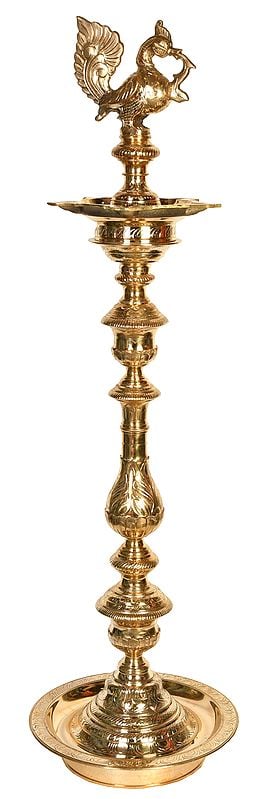 36" Larg Size Ritual Lamp in Brass | Handmade | Made in India