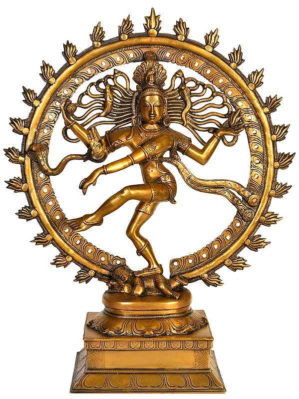 21" Nataraja In Brass | Handmade | Made In India