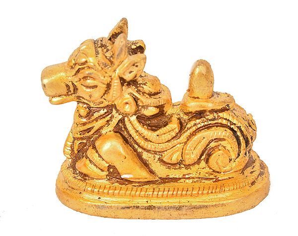 2" Nandi with Shivalinga In Brass | Handmade | Made In India