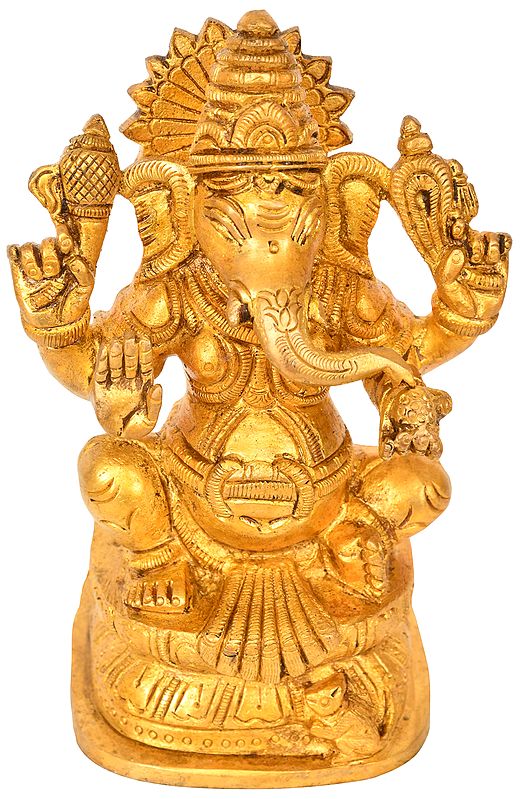 5" Bhagawan Ganesha In Brass | Handmade | Made In India