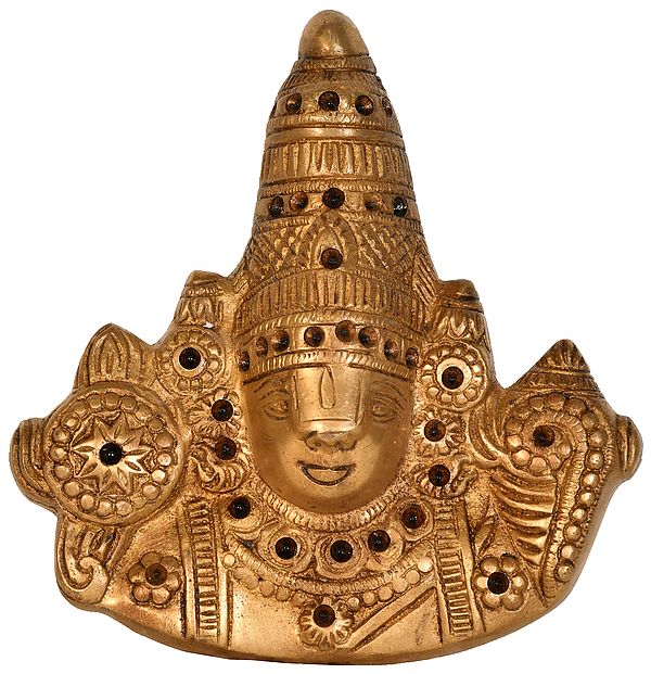 6" Lord Venkateshvara of Tirupati (Wall Hanging) In Brass | Handmade | Made In India