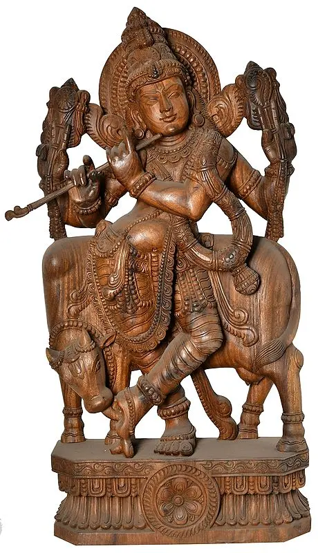 Lord Krishna with Cow (Large Size)