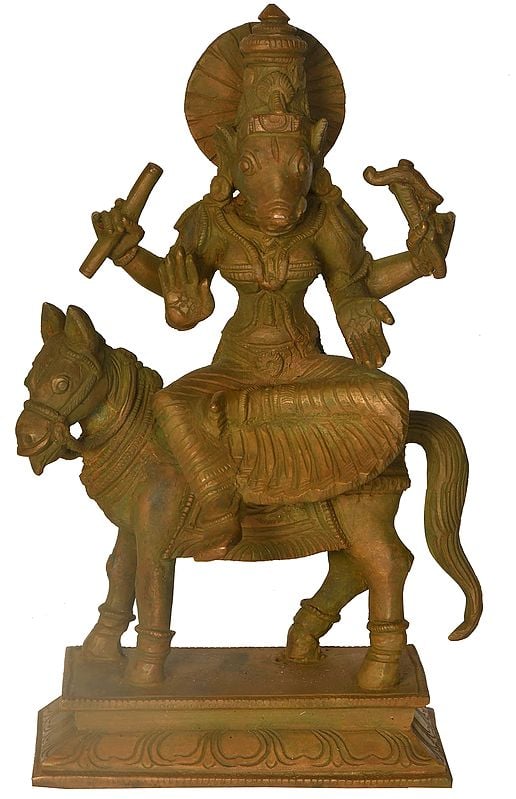 Goddess Varahi Seated on Horse