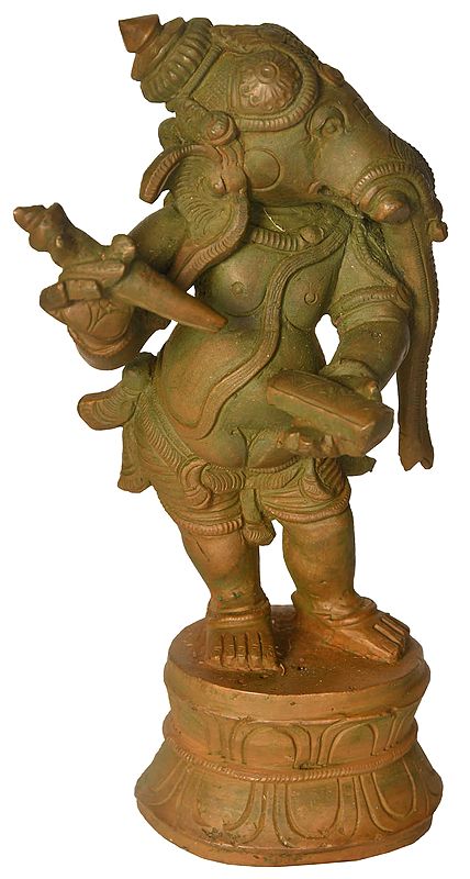 Ganesha with Long Trunk Writing The Mahabharata