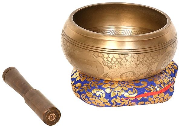 Earth Touching Buddha Tibetan Buddhist Singing Bowl (Made in Nepal)