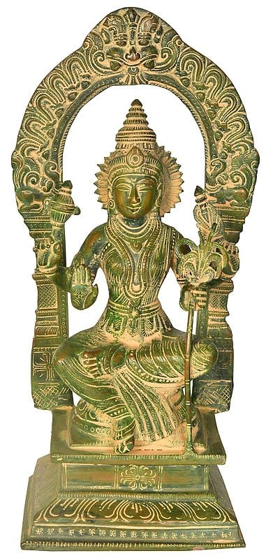 10" Goddess Rajarajeshwari (Tripura Sundari) In Brass | Handmade | Made In India