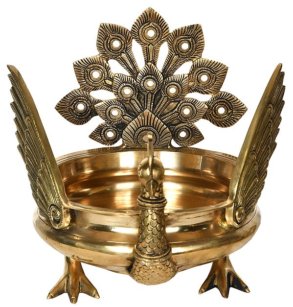 Fine Peacock Urli Fashioned of Exquisite Brass
