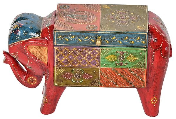 Wooden Elephant Box