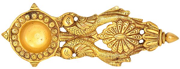 7" Handheld Aarti In Brass | Handmade | Made In India