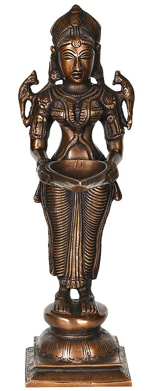 12" Deepalakshmi in Brass | Handmade | Made in India