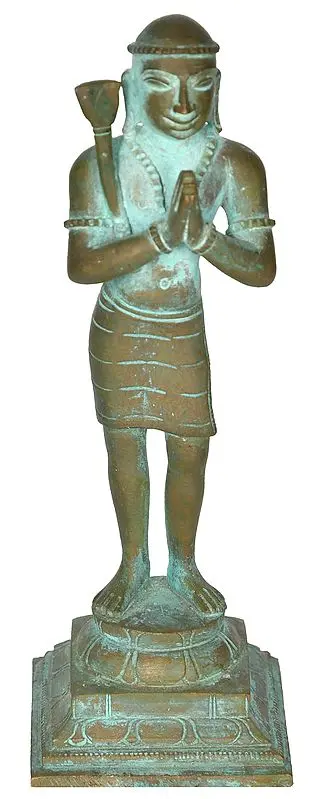 5" Saint Appar Tirunavukkarasar Nayanar | Handmade | Madhuchista Vidhana (Lost-Wax) | Panchaloha Bronze from Swamimalai