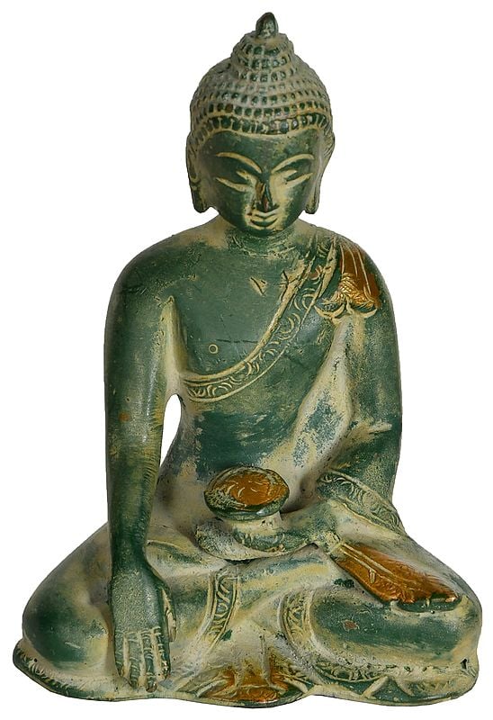 4" Samadhi Buddha - Tibetan Buddhist In Brass | Handmade | Made In India