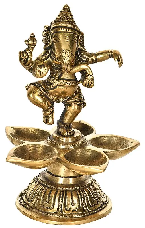 Nritya Ganesha Ritual Lamp