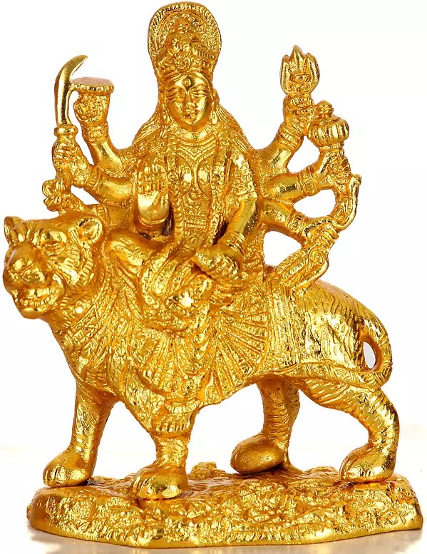 Goddess Durga Brass Statue | Handmade | Made In India