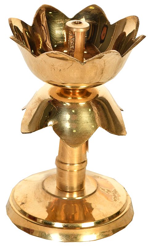 Lotus Wick Puja Lamp