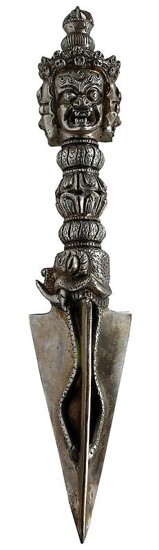 Mahakala Iron Tantric Phurpa from Nepal - Tibetan Buddhist