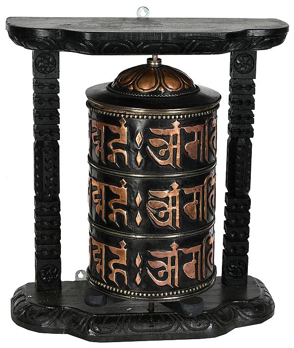 Made in Nepal Large Size Prayer Wheel (Tibetan Buddhist)