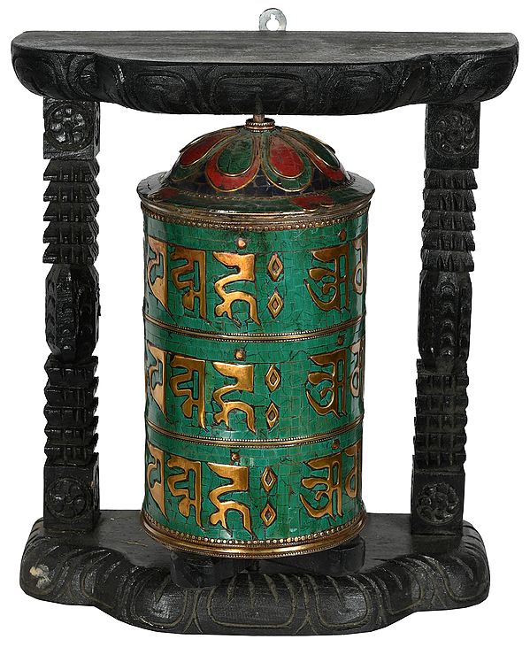Enshrined Prayer Wheel from Nepal (Tibetan Buddhist)