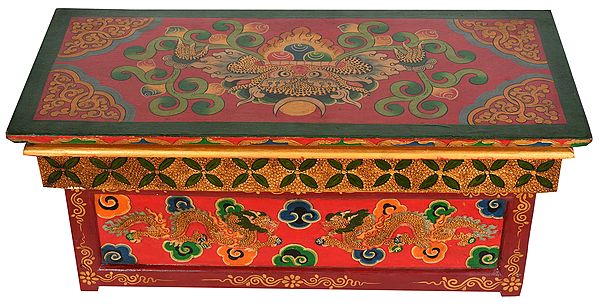 Garuda Altar Desk from Nepal (Tibetan Buddhist)