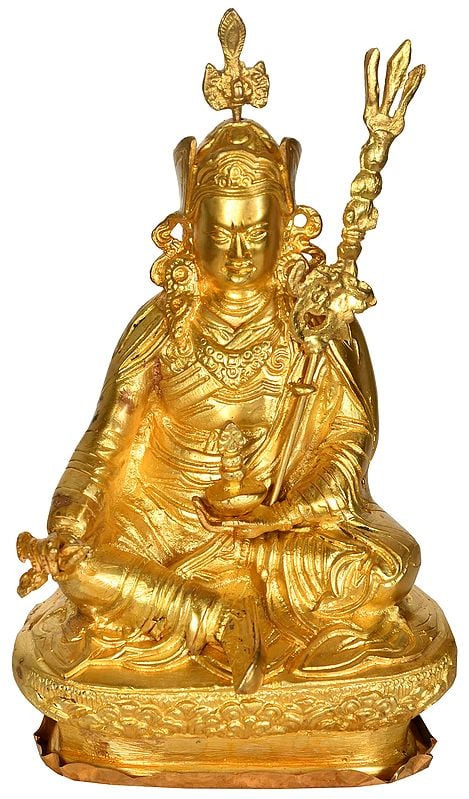 9" Guru Padmasambhava (Tibetan Buddhist Deity) In Brass | Handmade | Made In India