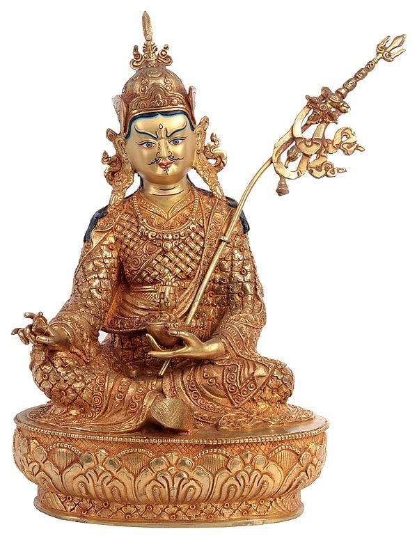 Tibetan Buddhist Guru Padmasambhava with Superfine Carving - Made in Nepal