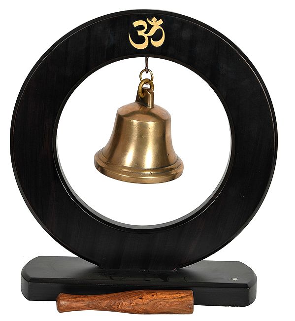 Bell on a Wooden Stand with Mallet